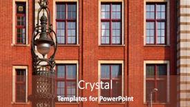  Presentation with red brick wall - Beautiful PPT theme featuring amsterdam-netherlands-old-street-lamp backdrop and a tawny brown colored foreground