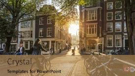  Presentation with ancient people - Colorful presentation theme enhanced with amsterdam-netherlands-september-22-2021 backdrop and a  colored foreground