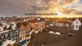  Presentation with amsterdam historical beautiful view - Colorful PPT layouts enhanced with amsterdam-netherlands-view backdrop and a coral colored foreground