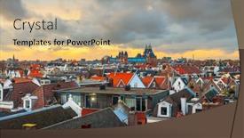  Presentation with amsterdam - Amazing theme having amsterdam-netherlands-view backdrop and a soft green colored foreground