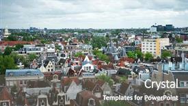  Presentation with amsterdam - Presentation with amsterdam old city top view background and a gray colored foreground