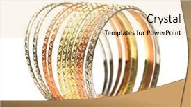  Presentation with golden - Presentation theme featuring amulet - close-up of golden bracelet isolated background and a lemonade colored foreground