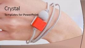  Presentation with red grey - Beautiful PPT theme featuring amulet - stylish red and grey bead backdrop and a lemonade colored foreground