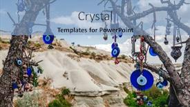  Presentation with evil - Theme having amulets-from-evil-eye background and a light blue colored foreground