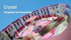 Presentation with amusement park - Presentation theme featuring amusement park ride background and a  colored foreground