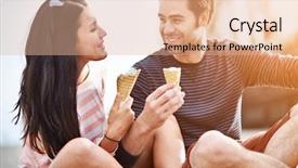  Presentation with amusement park - Slide set with mountain scape and chamonix aerial background and a light blue colored foreground