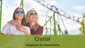  Presentation with weekend - Presentation theme consisting of amusements while spending time background and a gold colored foreground