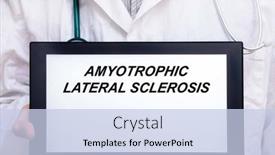  Presentation with sclerosis - PPT theme featuring amyotrophic-lateral-sclerosis-doctor background and a light blue colored foreground