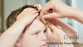  Presentation with child accident - Cool new PPT theme with an-accident-the-child-receives backdrop and a lemonade colored foreground