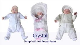  Presentation with baby photos - Theme consisting of an adorable new-born background and a sky blue colored foreground