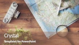  Presentation with adventure - Amazing presentation theme having an adventure the map backdrop and a coral colored foreground