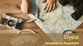  Presentation with adventure - Amazing slides having an adventure the map backdrop and a coral colored foreground