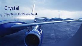  Presentation with new delhi - Presentation theme featuring an airport new delhi background and a  colored foreground