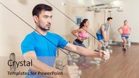  Presentation with resistance - PPT theme having an anchor gym system background and a coral colored foreground
