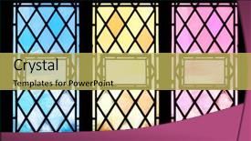 Presentation with stained glass - Cool new slides with an ancient stained-glass backdrop and a yellow colored foreground