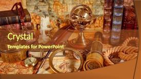  Presentation with vintage book - Amazing presentation design having an ancient world map backdrop and a tawny brown colored foreground