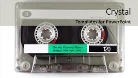  Presentation with audio tape - Theme consisting of an audio cassette recording background and a light gray colored foreground
