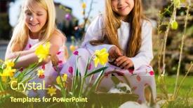  Presentation with horticulture spring easter - Slides consisting of an easter egg hunt background and a tawny brown colored foreground