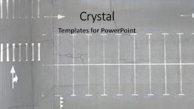  Presentation with parking lot - Theme enhanced with view of an empty parking background and a light gray colored foreground