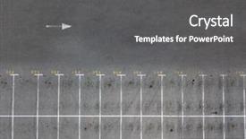  Presentation with parking lot - Audience pleasing PPT layouts consisting of drone of an empty parking backdrop and a dark gray colored foreground