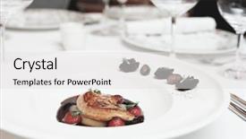  Presentation with french restaurant - Presentation theme having an expensive french restaurant background and a  colored foreground