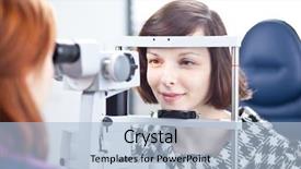  Presentation with eye doctor - Beautiful PPT theme featuring an eye doctor color backdrop and a light blue colored foreground