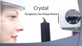  Presentation with eye doctor - Colorful theme enhanced with radiant light rays from the word invest backdrop and a gray colored foreground