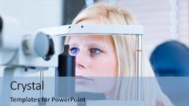  Presentation with eye doctor - Slide deck having an eye doctor color background and a  colored foreground