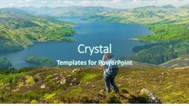  Presentation with mountain view - Cool new slides with 'an hill highlands scotland backdrop and a ocean colored foreground