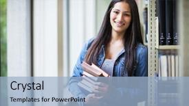  Presentation with college - PPT layouts featuring an hispanic college student background and a light blue colored foreground