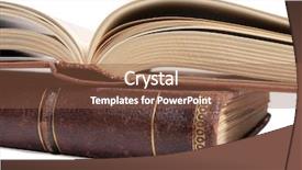  Presentation with blank bible - Slides enhanced with an old classic book background and a tawny brown colored foreground