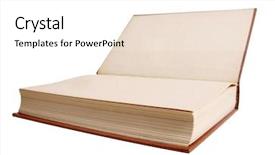  Presentation with classic book - Beautiful presentation theme featuring an old classic book backdrop and a white colored foreground