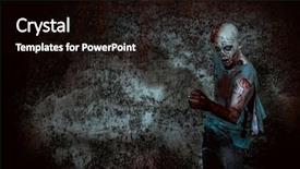  Presentation with zombie - Amazing slides having an old house horror backdrop and a wine colored foreground