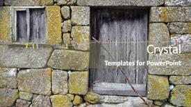  Presentation with old house - Beautiful slides featuring an old stone house backdrop and a  colored foreground