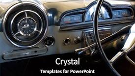  Presentation with vintage car - Presentation enhanced with an old vintage car background and a black colored foreground