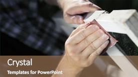  Presentation with window frame - Theme having an old window frame background and a coral colored foreground