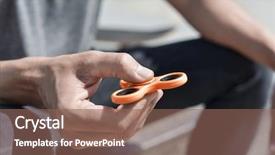  Presentation with young children playing multicultural - Presentation theme with an orange fidget spinner background and a violet colored foreground