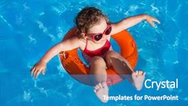  Presentation with orange - Cool new slide set with an orange life preserver backdrop and a teal colored foreground