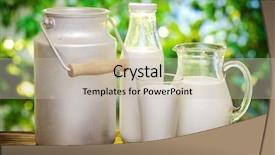  Presentation with dairy products - Cool new presentation theme with an outdoor setting dairy backdrop and a soft green colored foreground