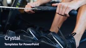  Presentation with fitness - Beautiful PPT layouts featuring anaerobic - cropped image of a fitness backdrop and a navy blue colored foreground