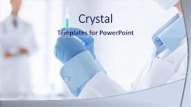  Presentation with anaesthesia - Presentation theme consisting of anaesthesia - close up of female doctor background and a sky blue colored foreground