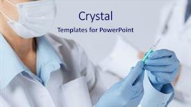  Presentation with varicose veins on a female - Cool new PPT layouts with anaesthesia - close up of female doctor backdrop and a sky blue colored foreground