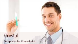  Presentation with doctor and brain - Beautiful theme featuring anaesthesia - close up of male doctor backdrop and a lemonade colored foreground