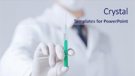  Presentation with anaesthesia - Colorful slide deck enhanced with anaesthesia - close up of male doctor backdrop and a sky blue colored foreground