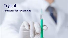  Presentation with anaesthesia - Slide deck having anaesthesia - close up of male doctor background and a sky blue colored foreground