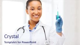  Presentation with medical concept - Colorful presentation theme enhanced with anaesthesia - healthcare and medical concept backdrop and a sky blue colored foreground