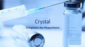  Presentation with anaesthesia - Beautiful PPT theme featuring anaesthesia - syringe and medicine for injection backdrop and a light blue colored foreground