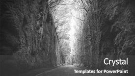  Presentation with path - Beautiful presentation theme featuring anaga rural park monochrome backdrop and a dark gray colored foreground