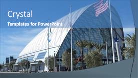  Presentation with rail transportation - Presentation theme featuring anaheim-ca-february-11-2015 background and a teal colored foreground