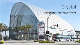  Presentation with rail transportation - Presentation design enhanced with anaheim-ca-march-17-2017 background and a light blue colored foreground